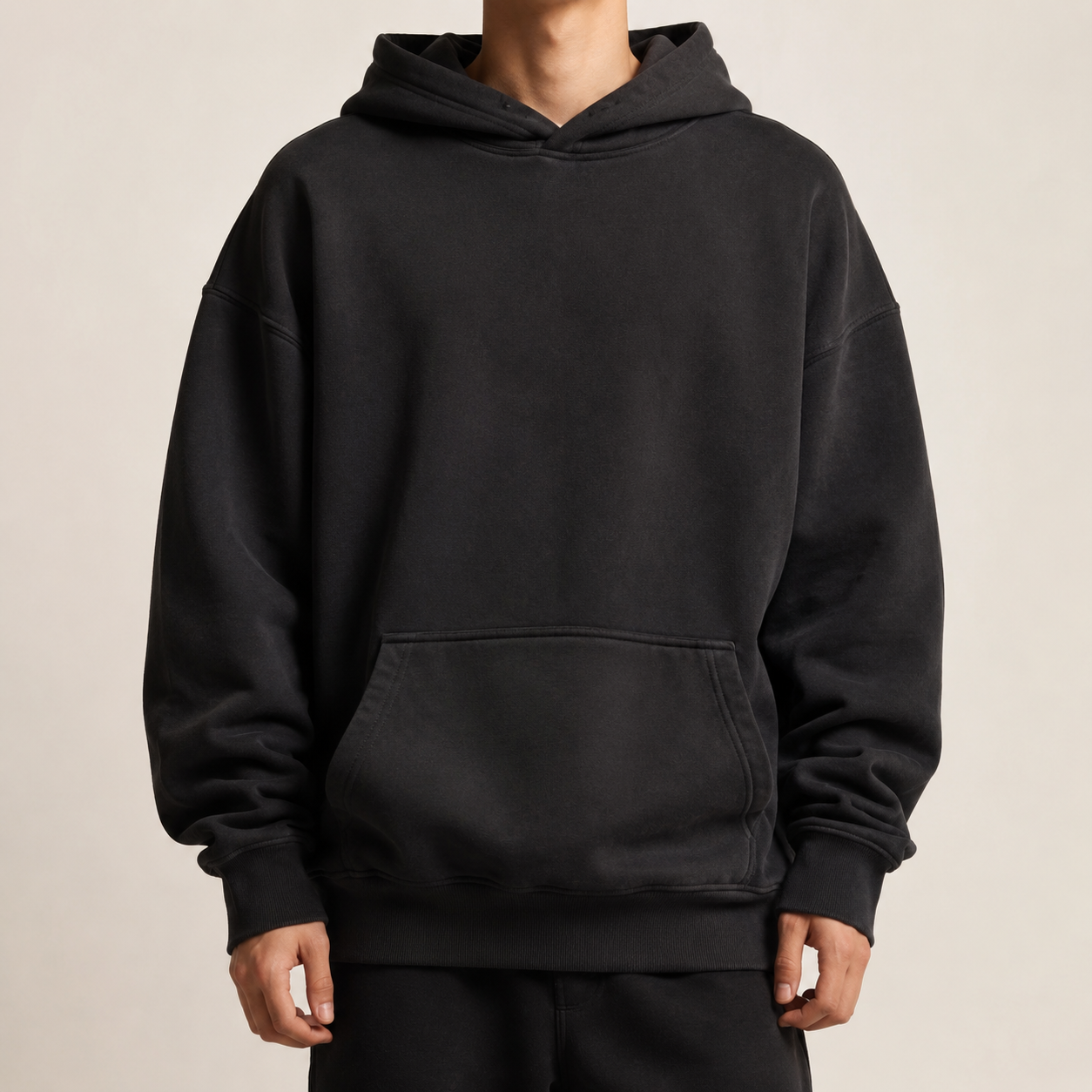 WORN UNIT charcoal heavyweight hoodie